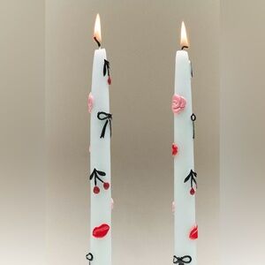 NWT/NIB Anthropologie The Amour Taper Candles, Set of 2